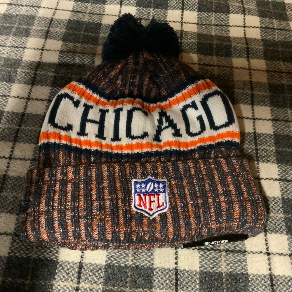 New Era Chicago Bears Knit Hat - Navy, Orange, White - Picture 2 of 7
